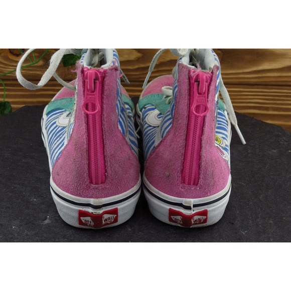 Vans x Disney Mickey Mouse Girls Youth 3 High‎ Top Sneakers Pink Blue Suede - Picture 5 of 7